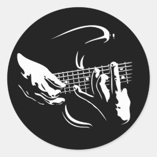 guitar-hands-DKT Classic Round Sticker