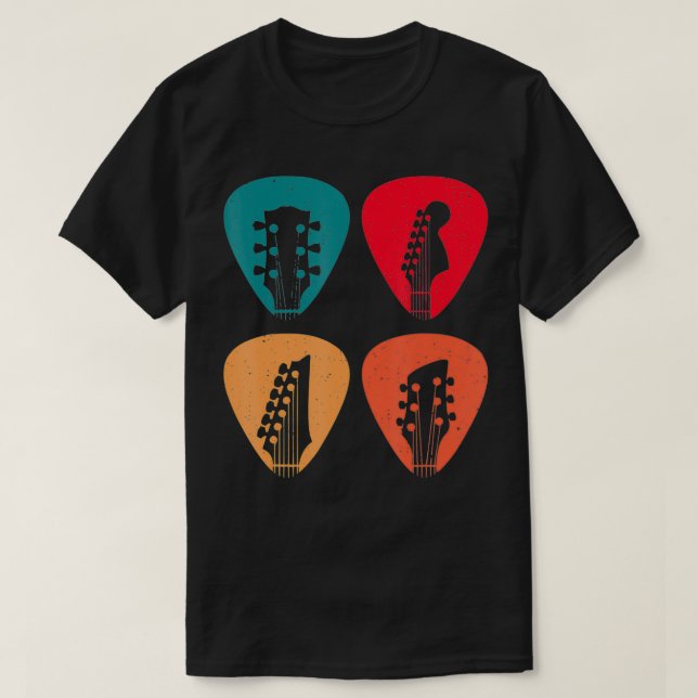Guitar Head Design For Guitar Player  T-Shirt (Design Front)