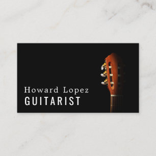 Guitar Head, Guitarist, Professional Musician Business Card