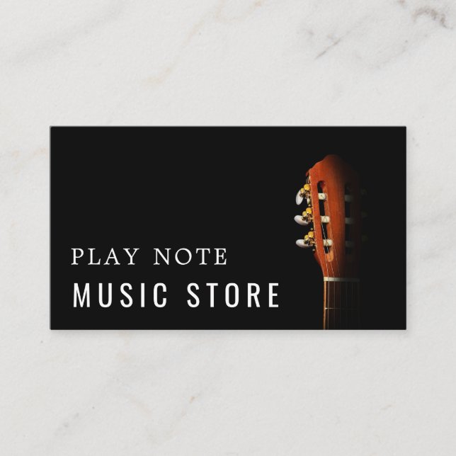 Guitar Head, Musical Instrument Store Business Card (Front)