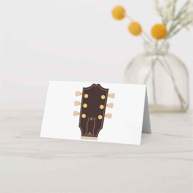 Guitar Head Stock Place Card (Front)