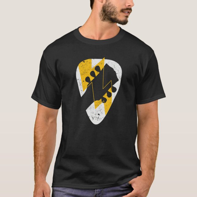 Guitar Headstock guitarist Thunderstorm strike Pla T-Shirt (Front)
