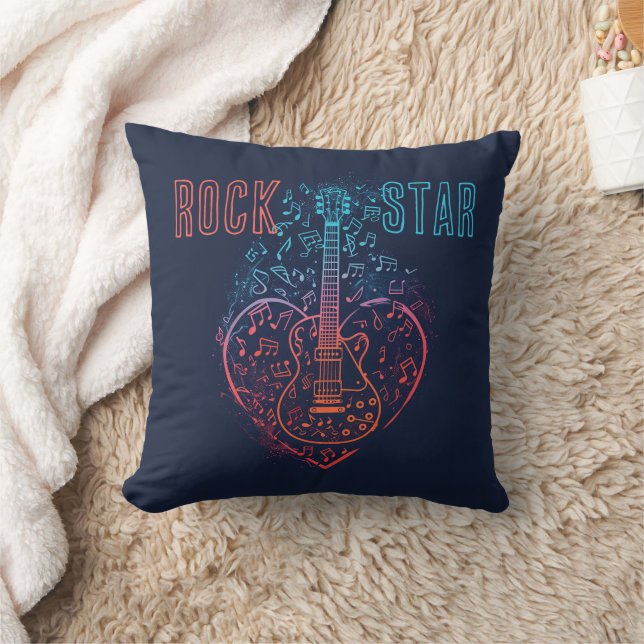 Guitar Heart Cushion (Blanket)