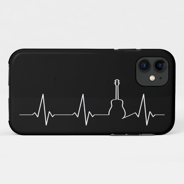 Guitar Heartbeat Case-Mate iPhone Case (Back (Horizontal))
