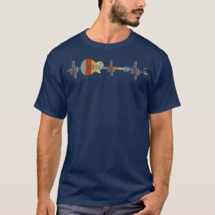 Guitar Heartbeat Electrical Cable Musical Instrume T-Shirt