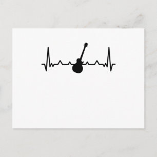 Guitar Heartbeat Music and Guitarist Gifts Postcard