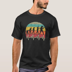 Guitar Heartbeat Retro Vintage Guitarist Evolution T-Shirt