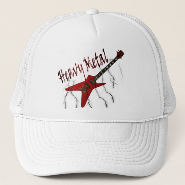 Guitar Heavy Metal Trucker Hat (Front)