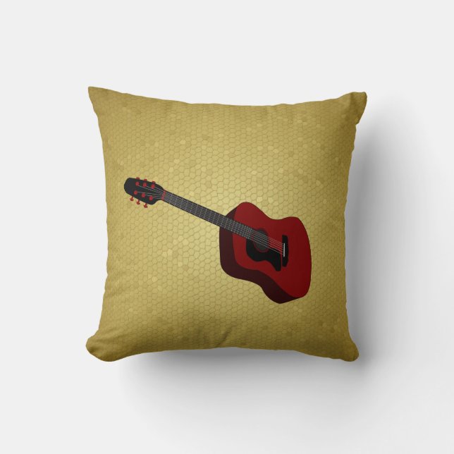 Guitar illustration pillow (Front)