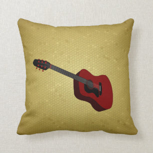 Guitar illustration pillow