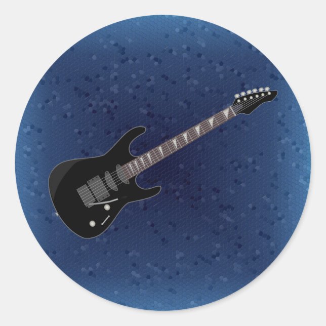Guitar illustration sticker (Front)