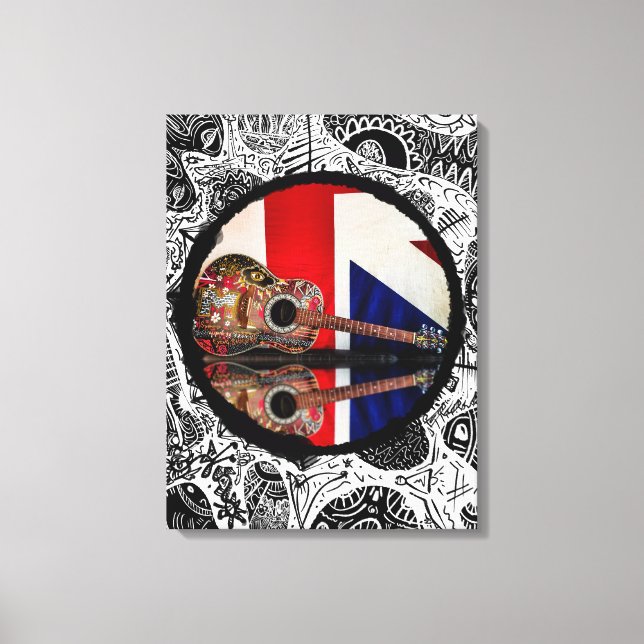 Guitar in Britian Canvas Print (Front)