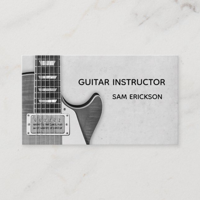 guitar instructor business business card (Front)