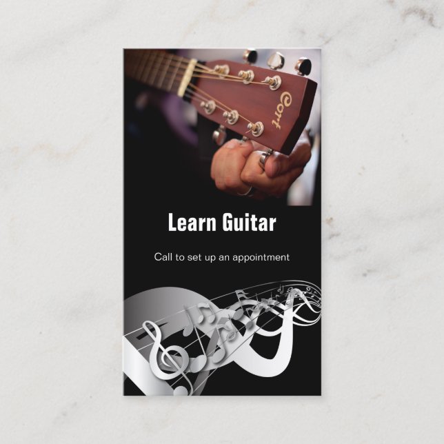 Guitar 🎸 Instructor Business Card (Front)