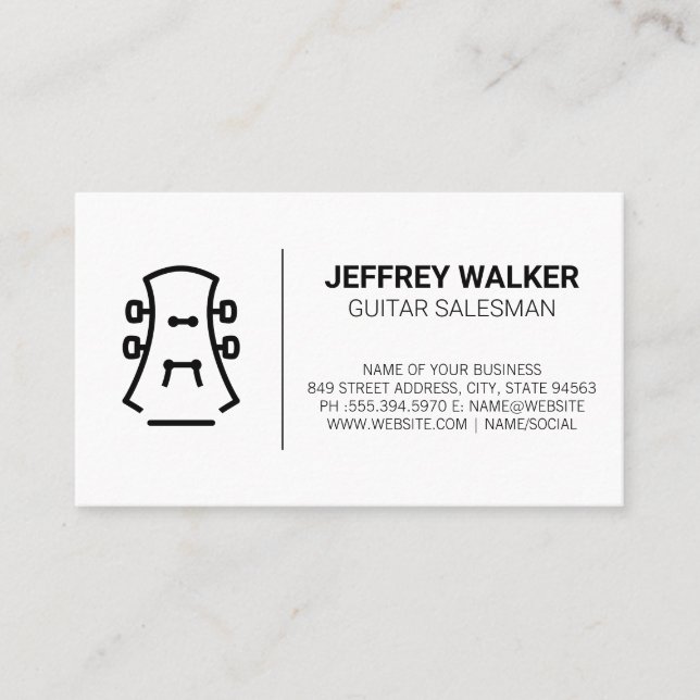Guitar Instrument Business Card (Front)