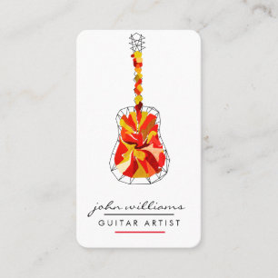 Guitar Instrument Music Teacher DJ Event Manager Business Card