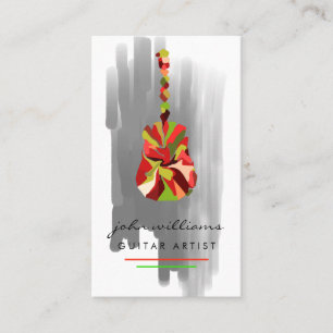 Guitar Instrument Music Teacher DJ Event Manager Business Card