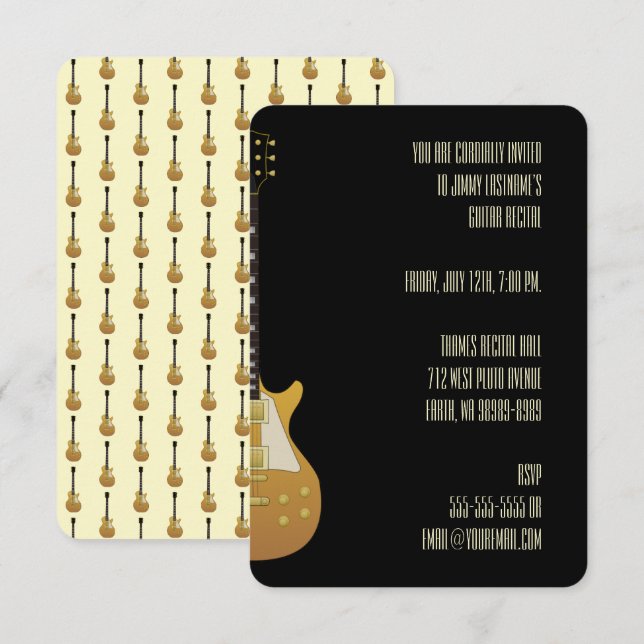 Guitar Invitation (Front/Back)