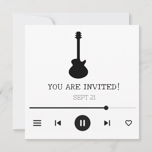 Guitar Invitations - Multi Use (Front)