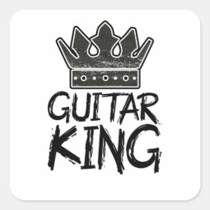 Guitar king square sticker