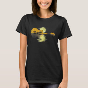 Guitar Lake Reflections Music and Guitar  Guitar T-Shirt