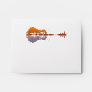 Guitar Lake Reflections Music And Guitar Lover Envelope