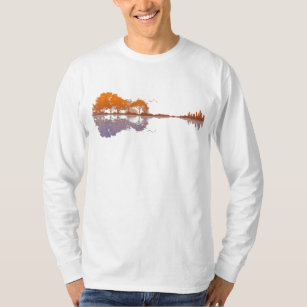 Guitar Lake Reflections Music And Guitar Lover T-Shirt