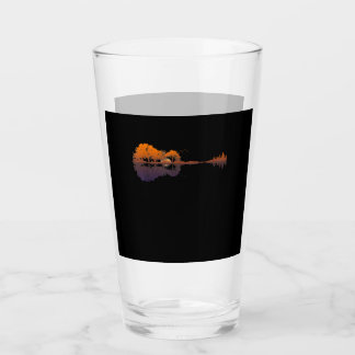 Guitar Lake Shadow Love Guitar Gift Music Lovers Glass