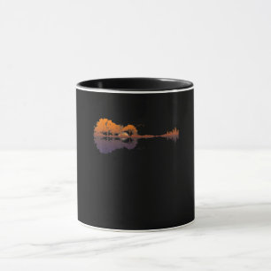 Guitar Lake Shadow Love Guitar Gift Music Lovers Mug