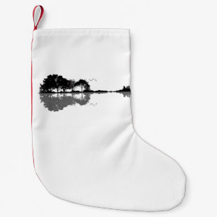 Guitar Lake Shadow Love Guitar Gift Music Lovers Small Christmas Stocking