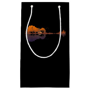 Guitar Lake Shadow Love Guitar Gift Music Lovers Small Gift Bag