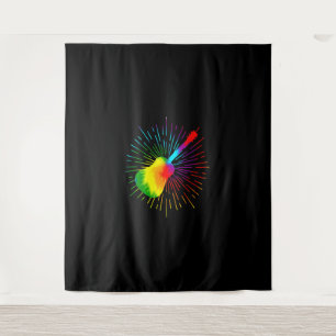 Guitar Lake Shadow Love Guitar Gift Music Lovers Tapestry