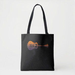 Guitar Lake Shadow Love Guitar Gift Music Lovers Tote Bag