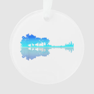 Guitar Lake Shadow Love Guitar Musician Ornament