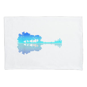 Guitar Lake Shadow Love Guitar Musician Pillowcase