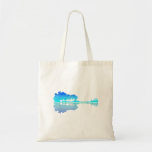 Guitar Lake Shadow Love Guitar Musician Tote Bag