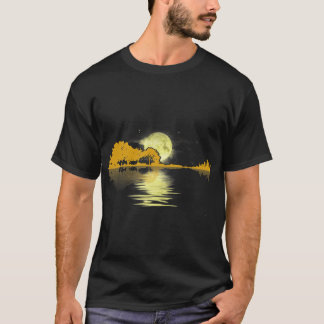 Guitar Lake Shadow Love Guitar T-Shirt T-Shirt