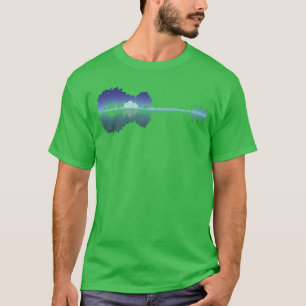 Guitar Lake Shadow Music Lovers Rock Guitar Musici T-Shirt