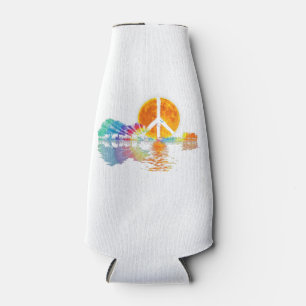 Guitar Lake Shadow Peace Love Guitar Hippie Bottle Cooler