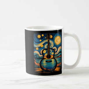 Guitar Lake Starry Night Music Guitarist Van Gogh Coffee Mug