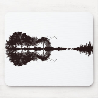 Guitar Landscape Illustration Mouse Mat