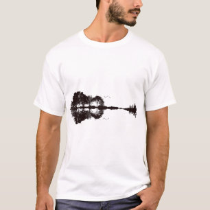 Guitar Landscape Illustration T-Shirt