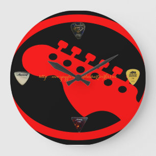 "Guitar" Large Clock