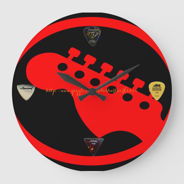 "Guitar" Large Clock (Front)