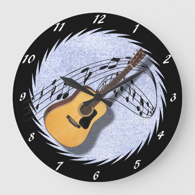 GUITAR  LARGE CLOCK (Front)
