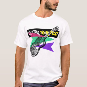 Guitar Legend Hero Retro Illustration Custom Tee