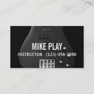 Guitar Lesson Music Instructor Business Cards