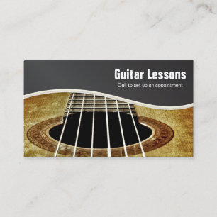 Guitar Lessons and Music Instructors Business Card