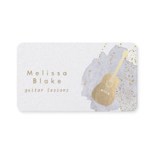 guitar lessons blue watercolor