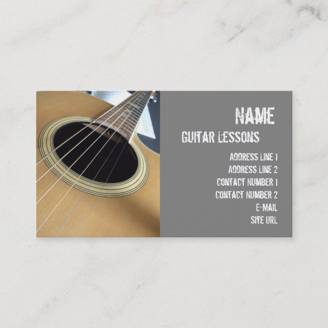 Guitar Lessons Business Card (Front)